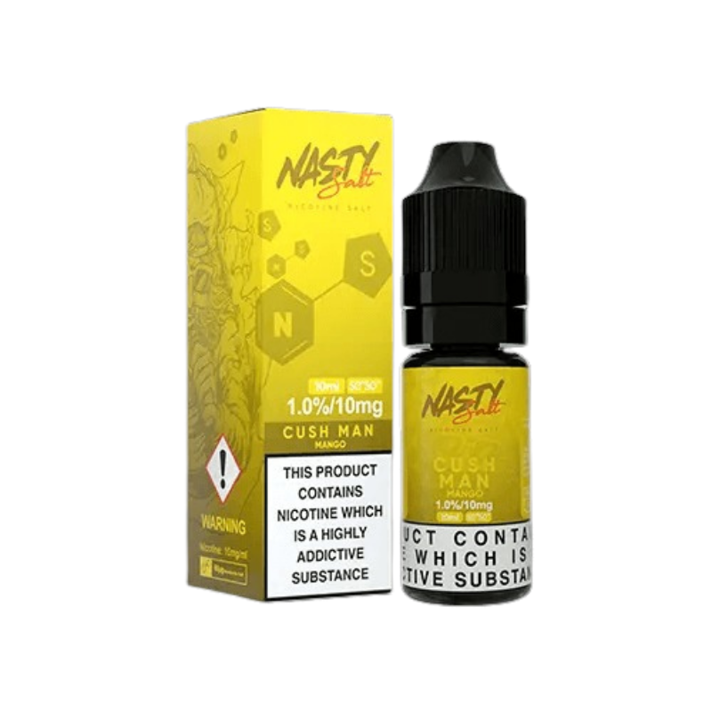 Nasty Salt vape juice bottle and packaging on a white background