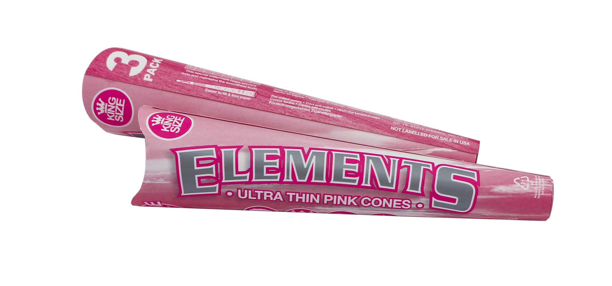 ELEMENTS Cone Pink King Size – 32 Packs