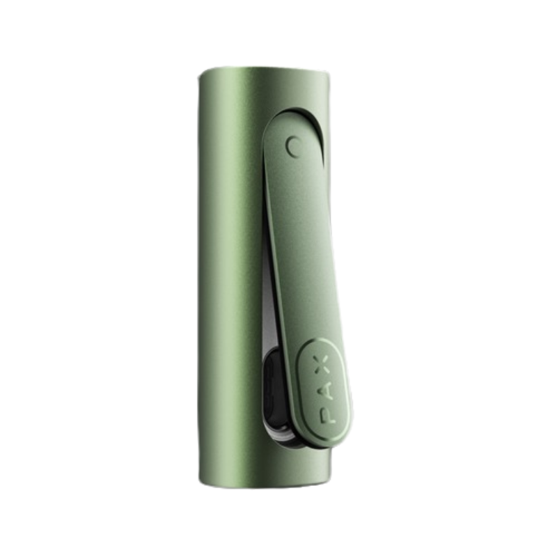 Pax Flow Vaporizer in green – front angled view with airflow design