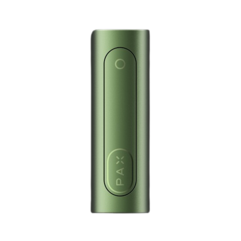 Pax Flow Vaporizer in green – front angled view with airflow design