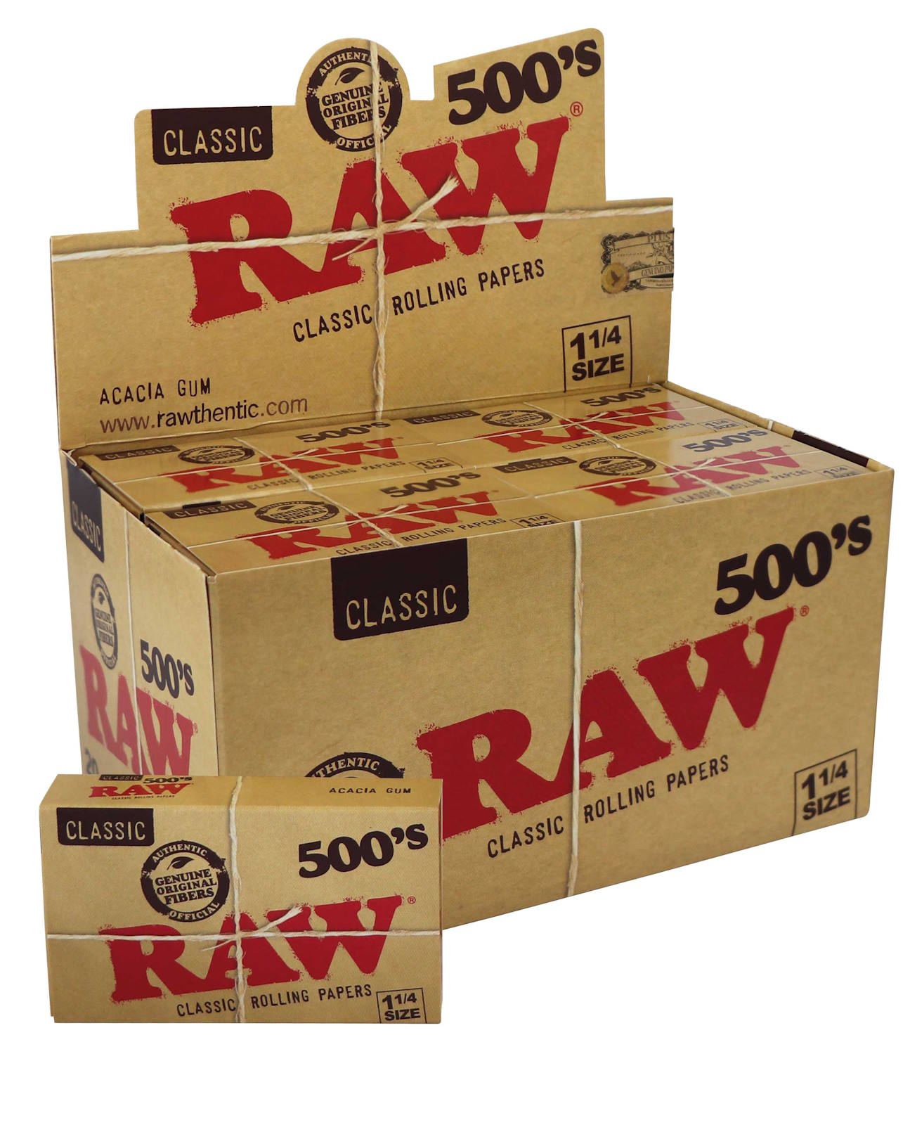 RAW Classic 500’s 1 ¼ – 20 Booklets