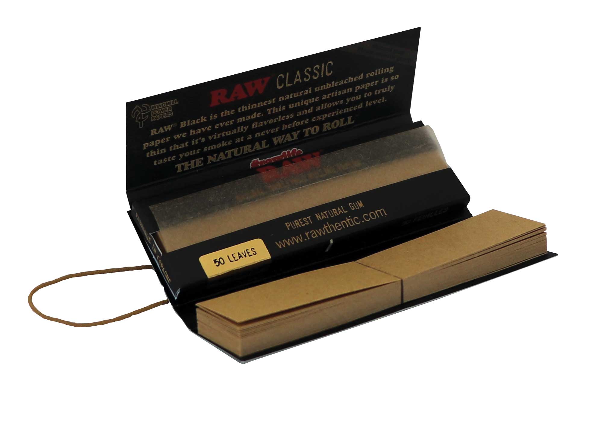 RAW Connoisseur Black 1 ¼ + Tips - 24 Boklets