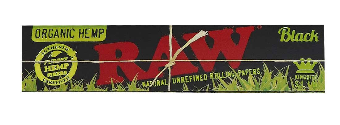 RAW Black Organic Hemp Rolling Paper King Size - 50 Booklets