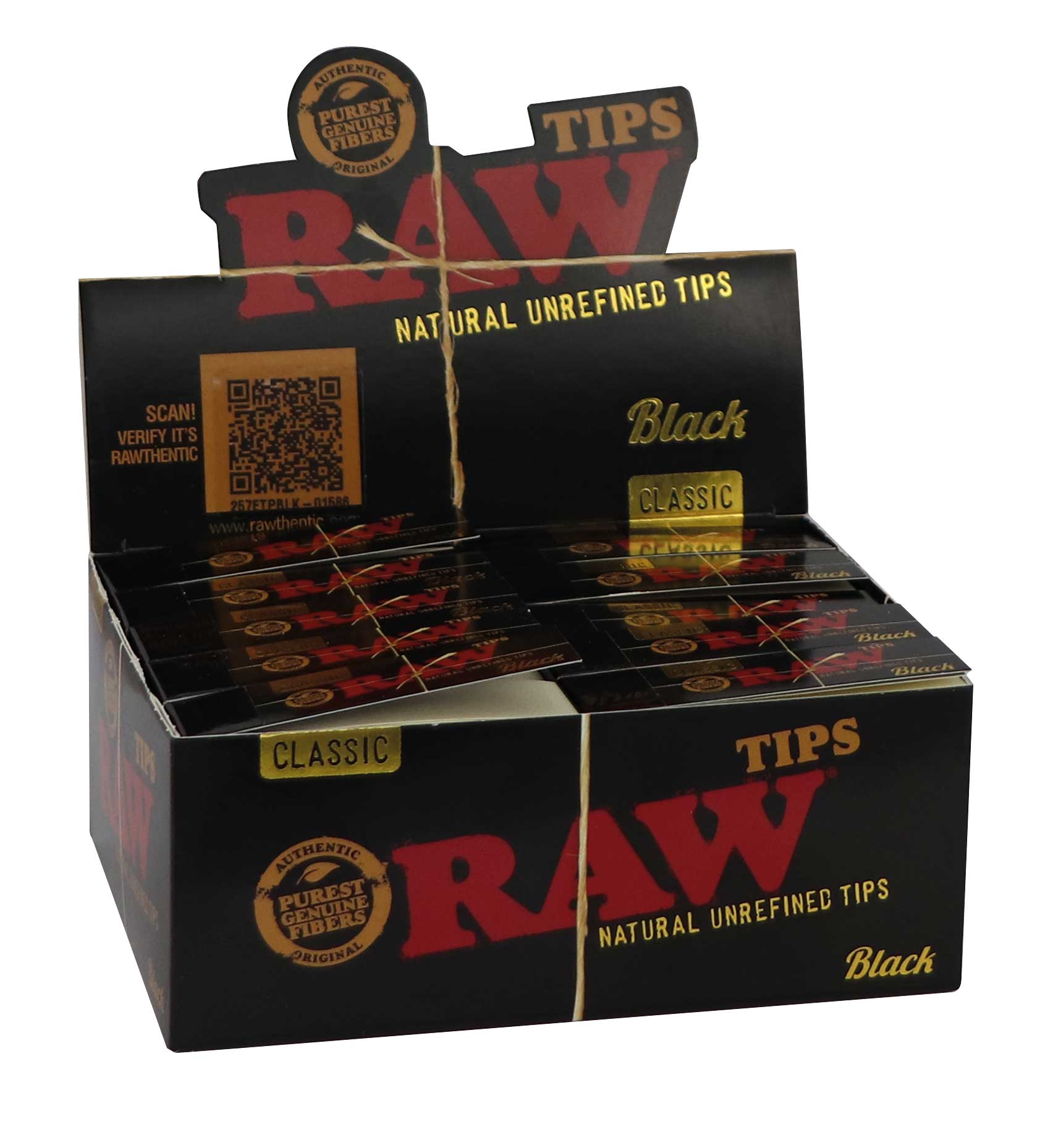 RAW Tips – Black – 50 Booklets
