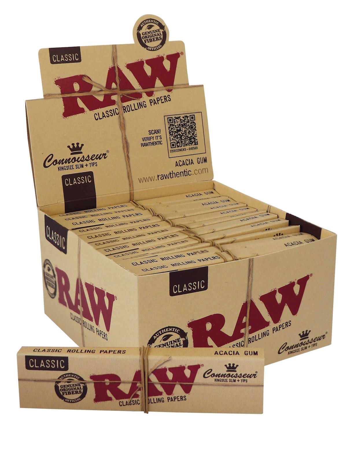 RAW Connoisseur King Size Slim + Tips - 24 Booklets