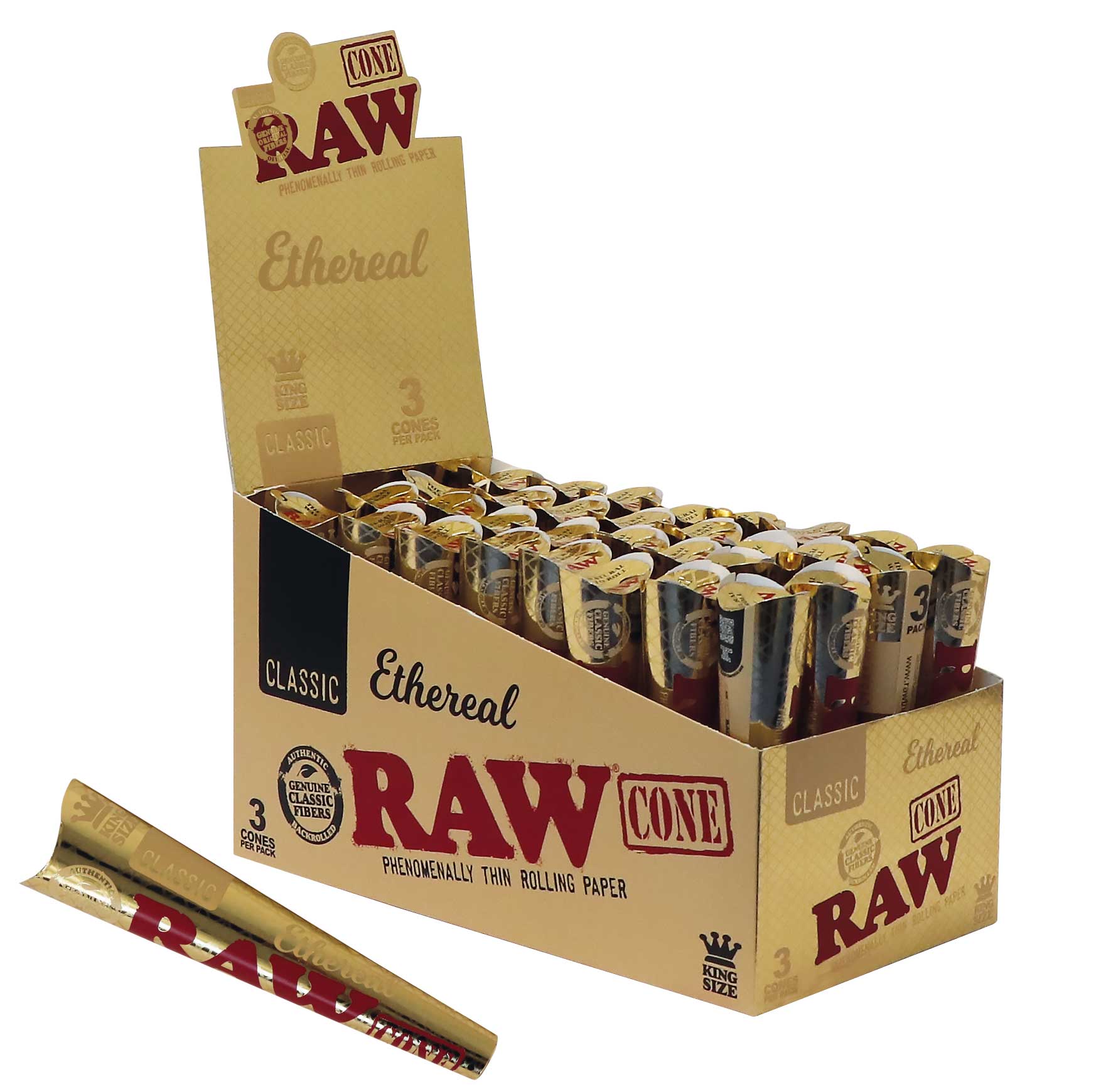RAW Cone Classic Ethereal King Size – 32 Packs