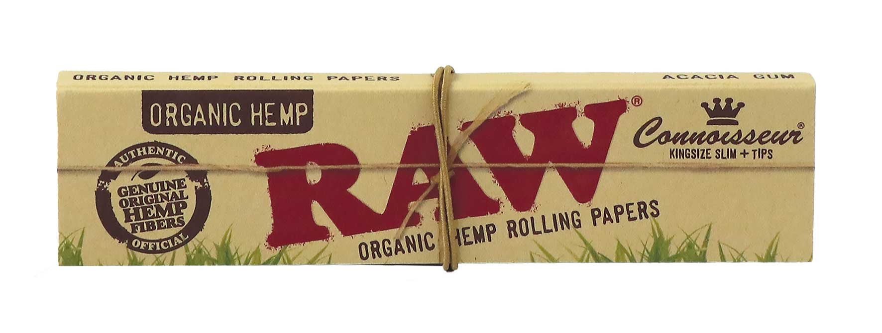 RAW Connoisseur Organic Hemp King Size Slim Papers + Tips - 24 Booklets