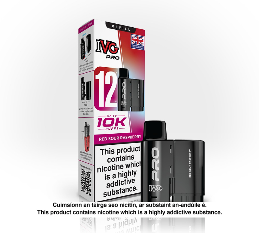 IVG Pro Red Sour Raspberry Refill