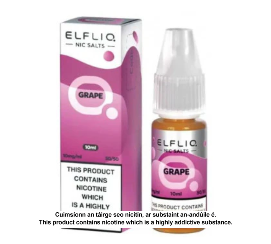 Elfliq Nic Salts - Grape - 10ml E-liquid