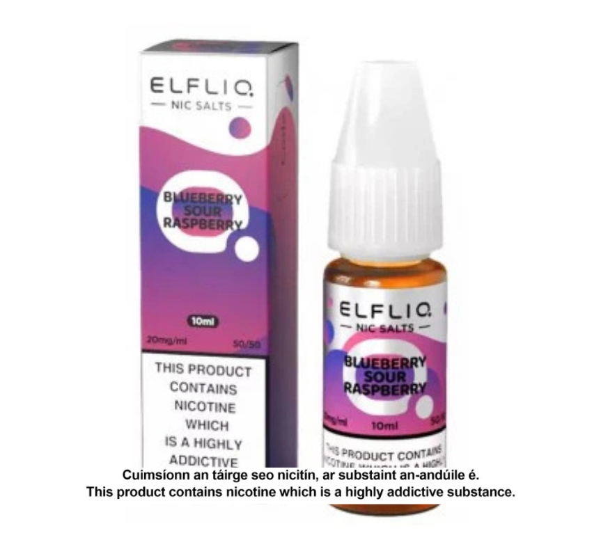 Elfliq Nic Salts - Blueberry Sour Raspberry - 10ml E-liquid