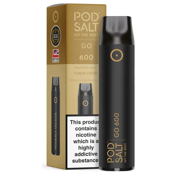 POD SALT ORIGIN GO 600 CUBAN CREME DISPOSABLE DEVICE 2ML (EN) - 20MG/ML