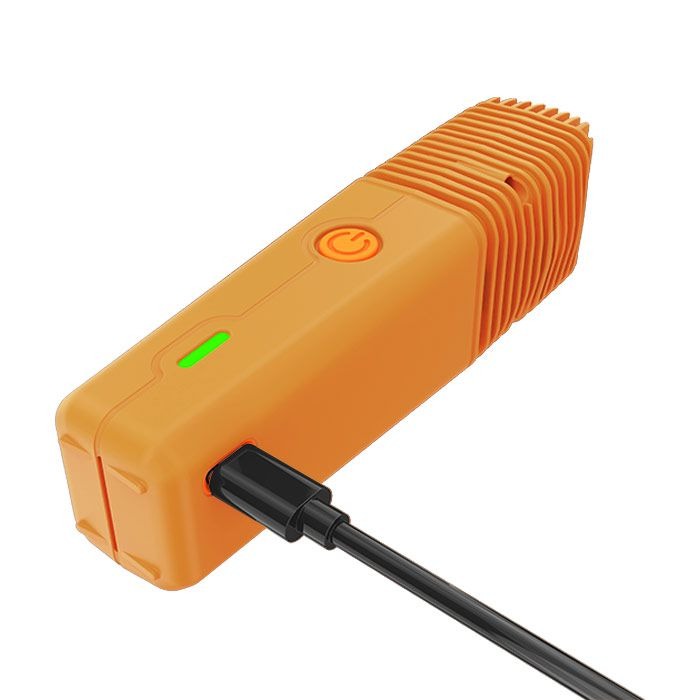 Veazy Vaporizer orange edition with USB-C charger and accessories