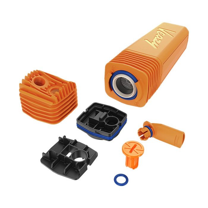 Veazy Vaporizer orange edition with USB-C charger and accessories