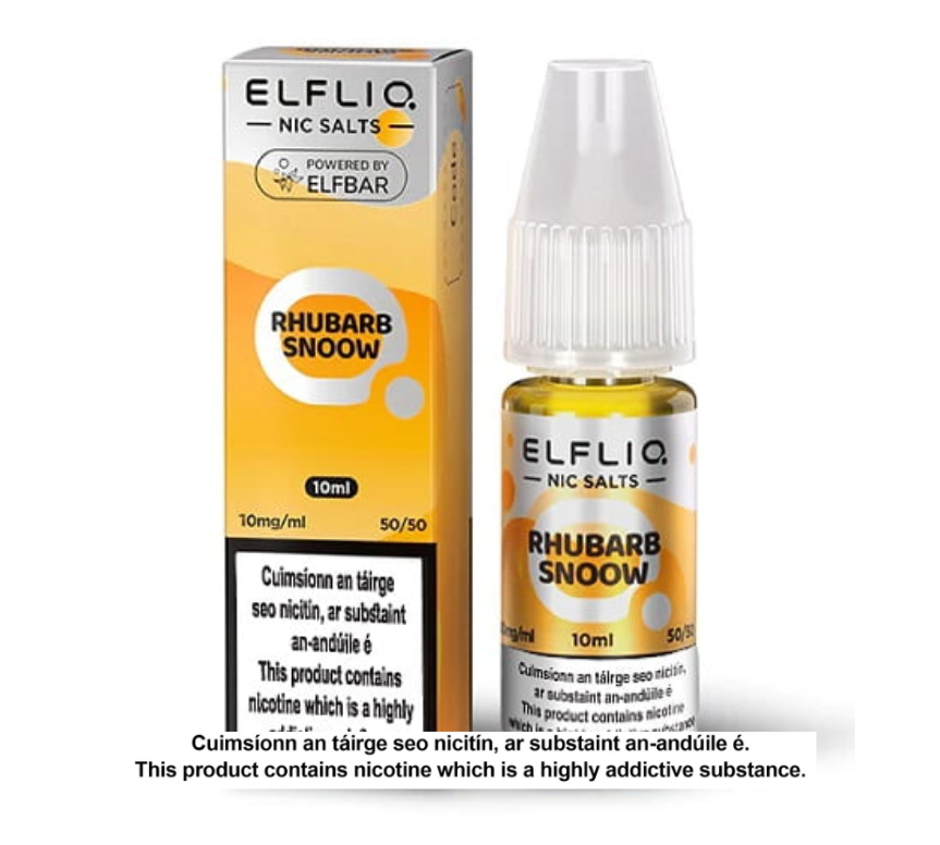 Elfliq Nic Salts - Rhubarb Snoow - 10ml E-liquid