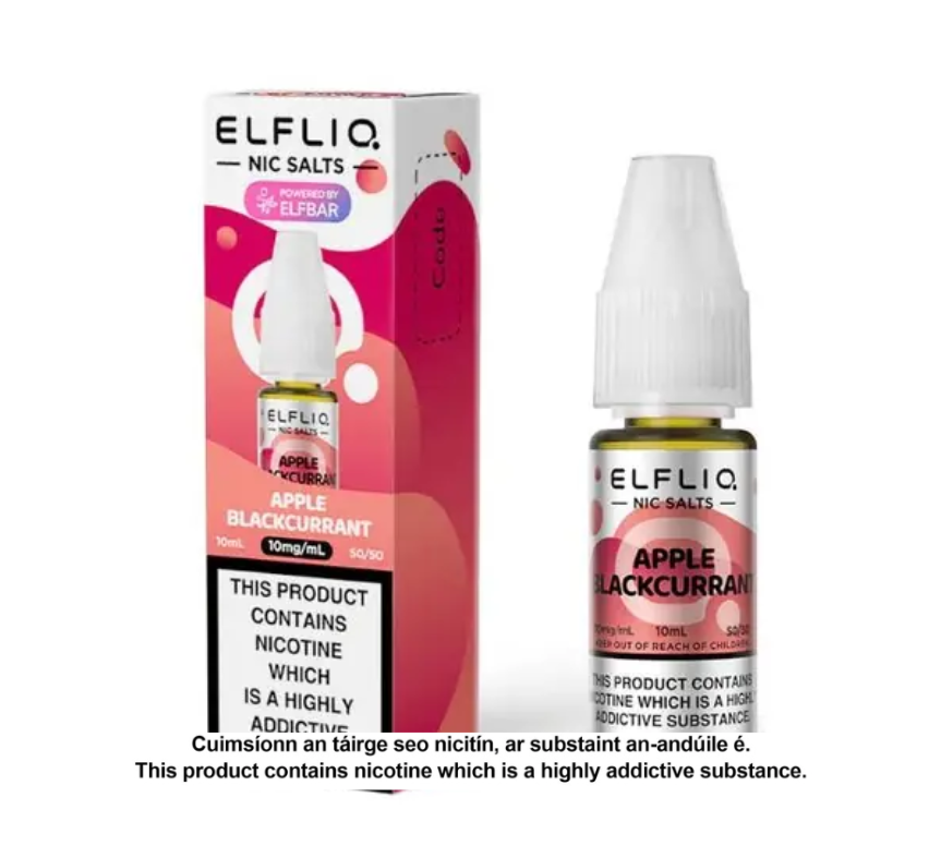 Elfliq Nic Salts - Apple Blackcurrant - 10ml E-liquid