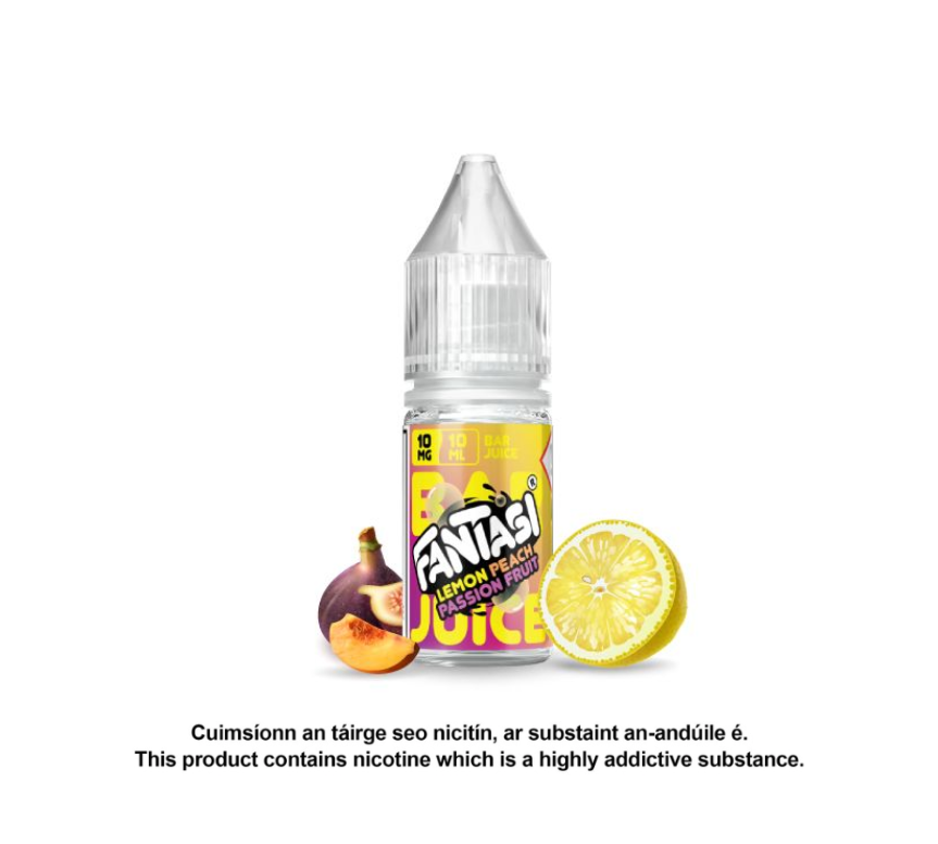 Lemon Peach Passion Fruit Ice – Fantasi Bar Juice E Liquid 10ml