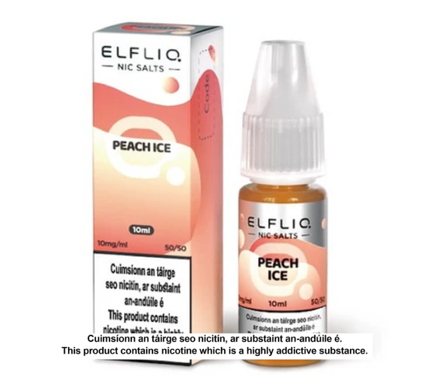 Elfliq Nic Salts - Peach Ice - 10ml E-liquid