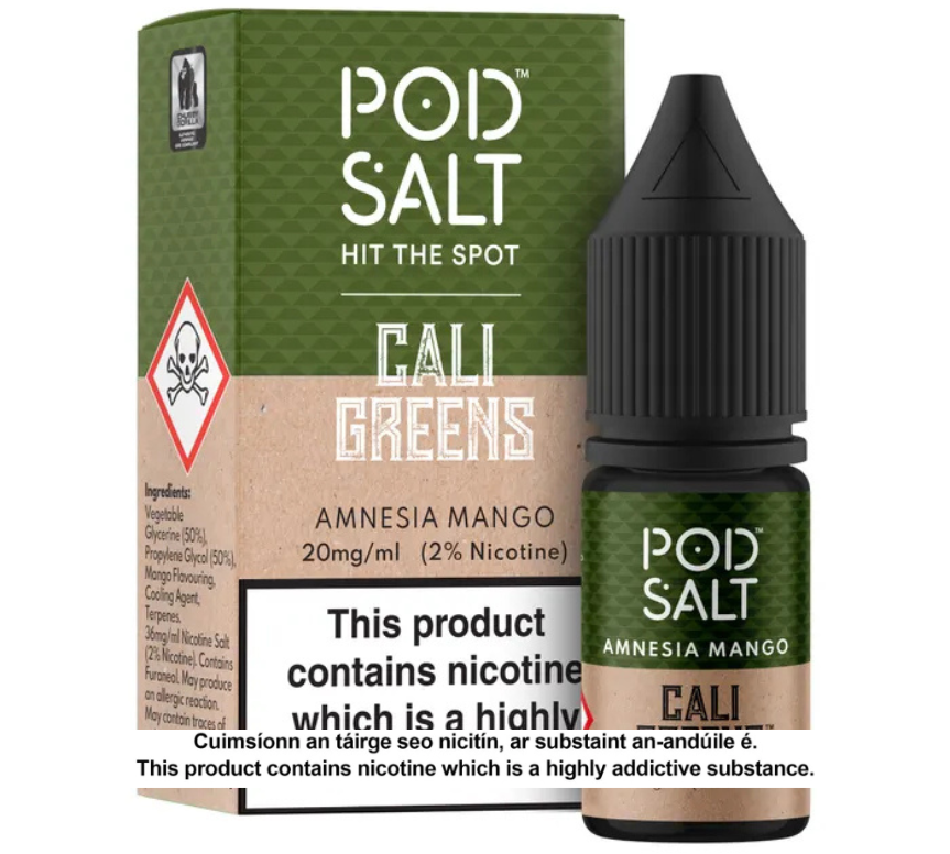 POD SALT AMNESIA MANGO 10ML NICOTINE SALT E-LIQUID FUSION