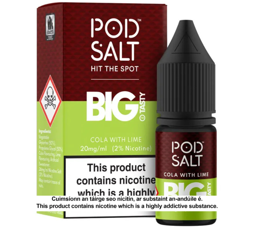 POD SALT COLA WITH LIME 10ML NICOTINE SALT E-LIQUID FUSION
