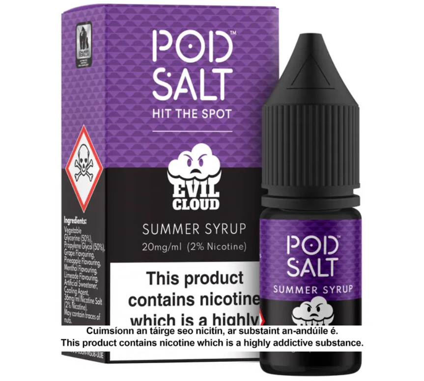 POD SALT SUMMER SYRUP 10ML NICOTINE SALT E-LIQUID FUSION