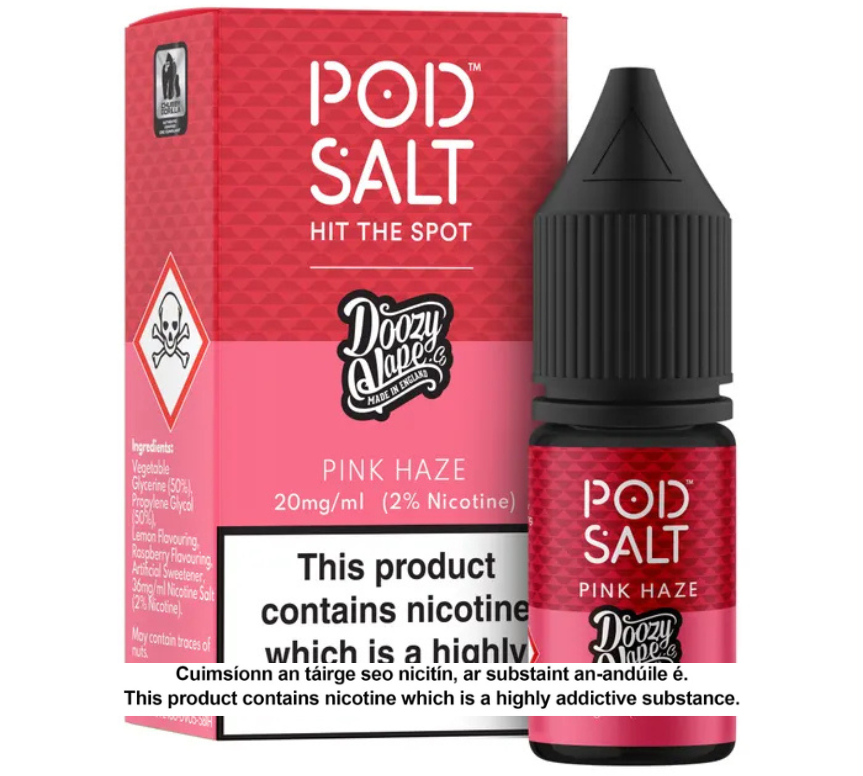 POD SALT PINK HAZE 10ML NICOTINE SALT E-LIQUID FUSION