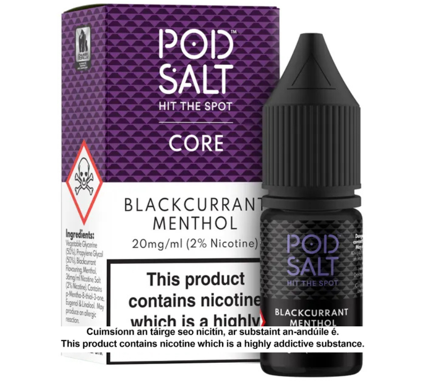 POD SALT BLACKCURRANT MENTHOL 10ML NICOTINE SALT E-LIQUID