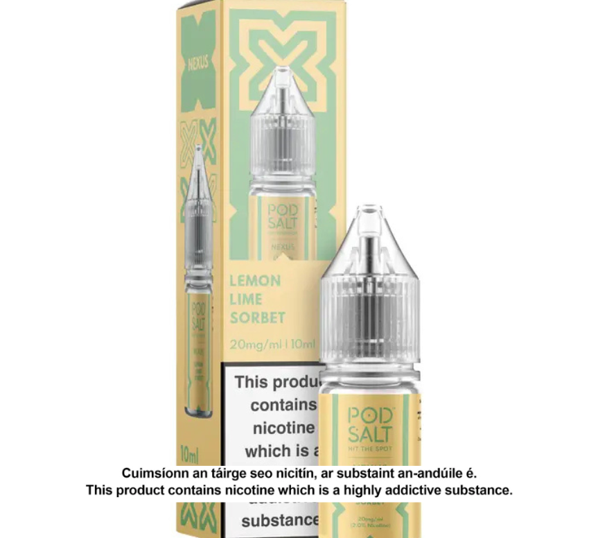NEXUS LEMON LIME SORBET 10ML NICOTINE SALT E-LIQUID