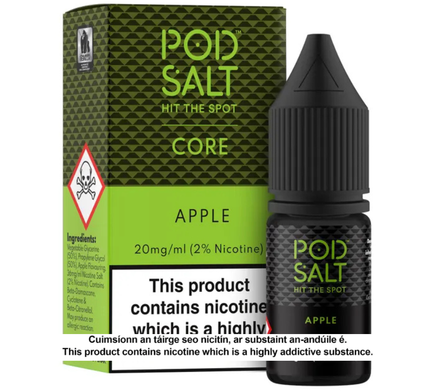 POD SALT APPLE 10ML NICOTINE SALT E-LIQUID