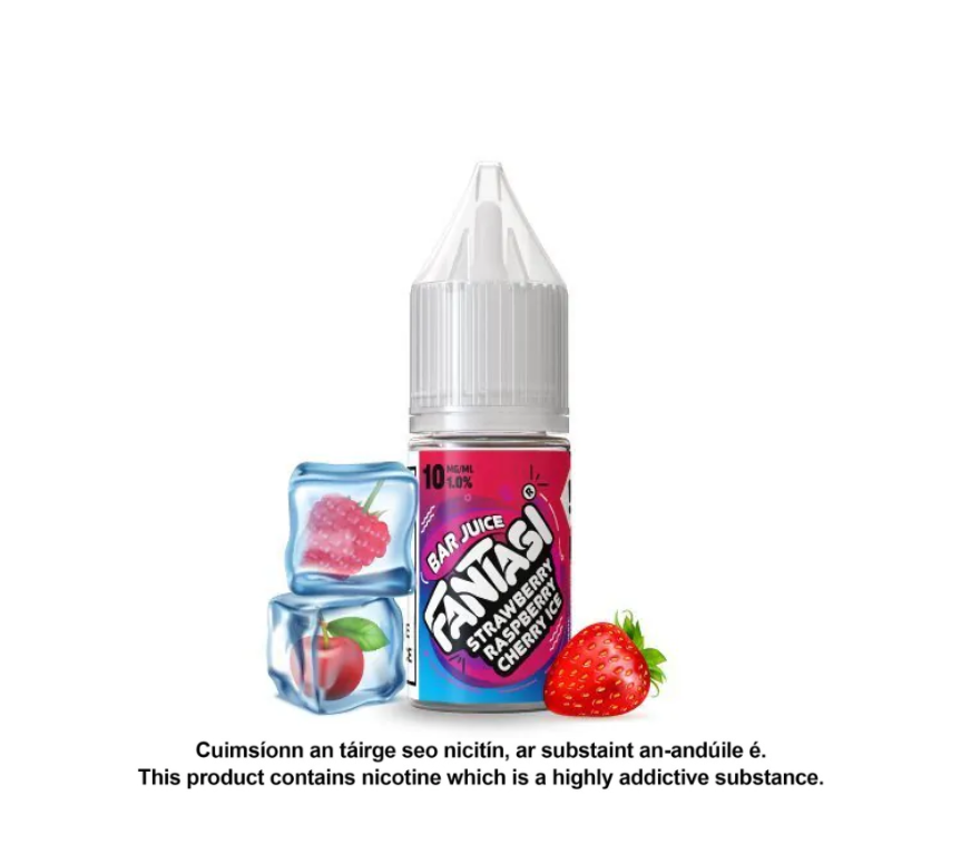 Strawberry Raspberry & Cherry Ice – Fantasi Bar Juice E Liquid 10ml