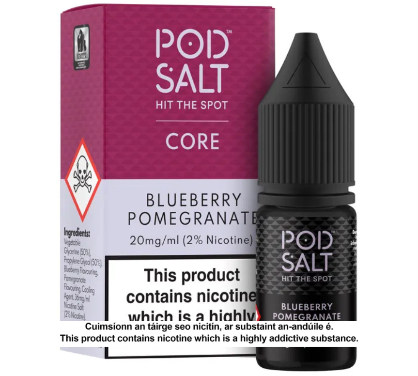 POD SALT BLUEBERRY POMEGRANATE 10ML NICOTINE SALT E-LIQUID