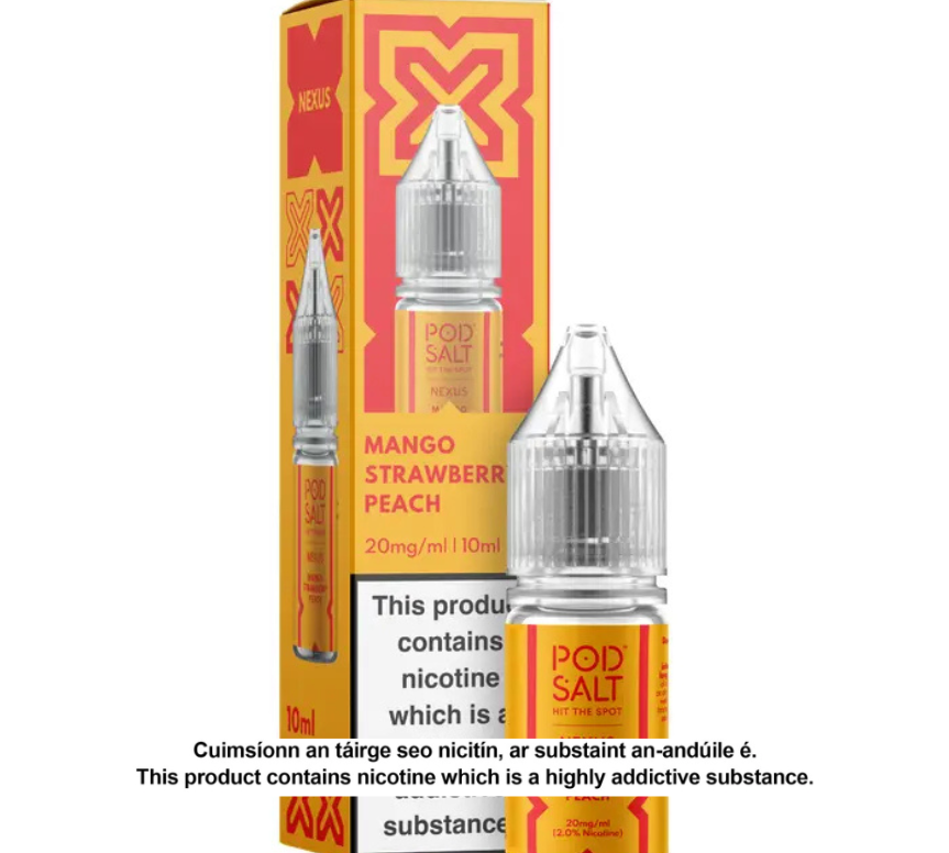 NEXUS MANGO STRAWBERRY PEACH 10ML NICOTINE SALT E-LIQUID