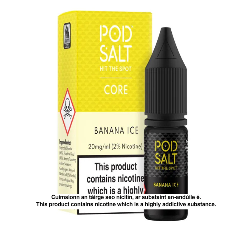 POD SALT BANANA ICE 10ML NICOTINE SALT E-LIQUID