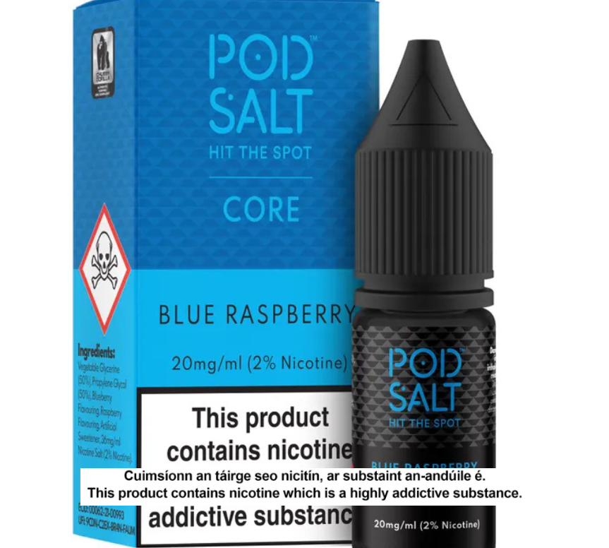 POD SALT BLUE RASPBERRY 10ML NICOTINE SALT E-LIQUID
