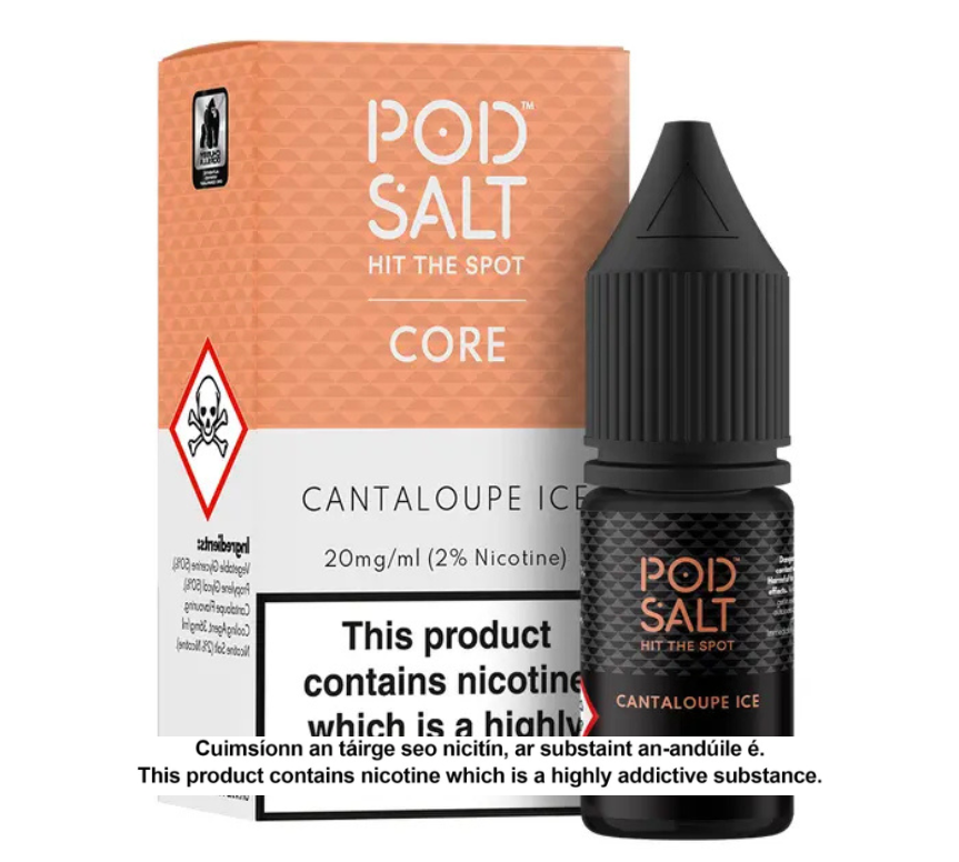 POD SALT CORE CANTALOUPE ICE 10ML NICOTINE SALT E-LIQUID (EN)