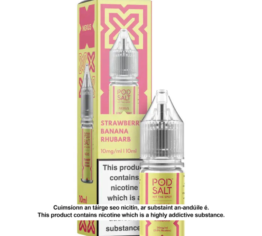 NEXUS STRAWBERRY BANANA RHUBARB 10ML NICOTINE SALT E-LIQUID