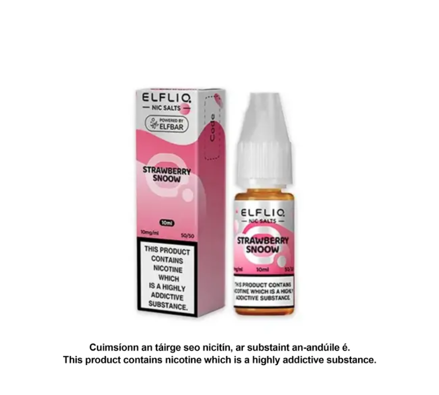 Elfliq Nic Salts - Strawberry Snoow (Strawberry Ice Cream) - 10ml E-liquid