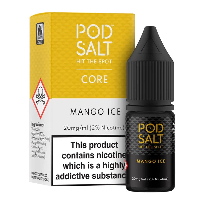 POD SALT MANGO ICE 10ML NICOTINE SALT E-LIQUID