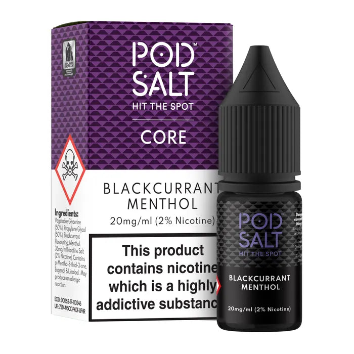 POD SALT BLACKCURRANT MENTHOL 10ML NICOTINE SALT E-LIQUID