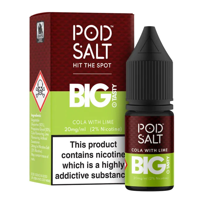 POD SALT COLA WITH LIME 10ML NICOTINE SALT E-LIQUID FUSION