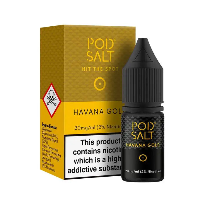 POD SALT HAVANA GOLD 10ML NICOTINE SALT E-LIQUID