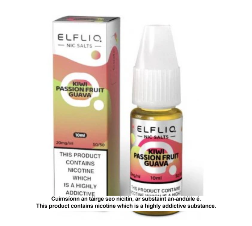 Elfliq Nic Salts - Kiwi Passionfruit Guava - 10ml E-liquid