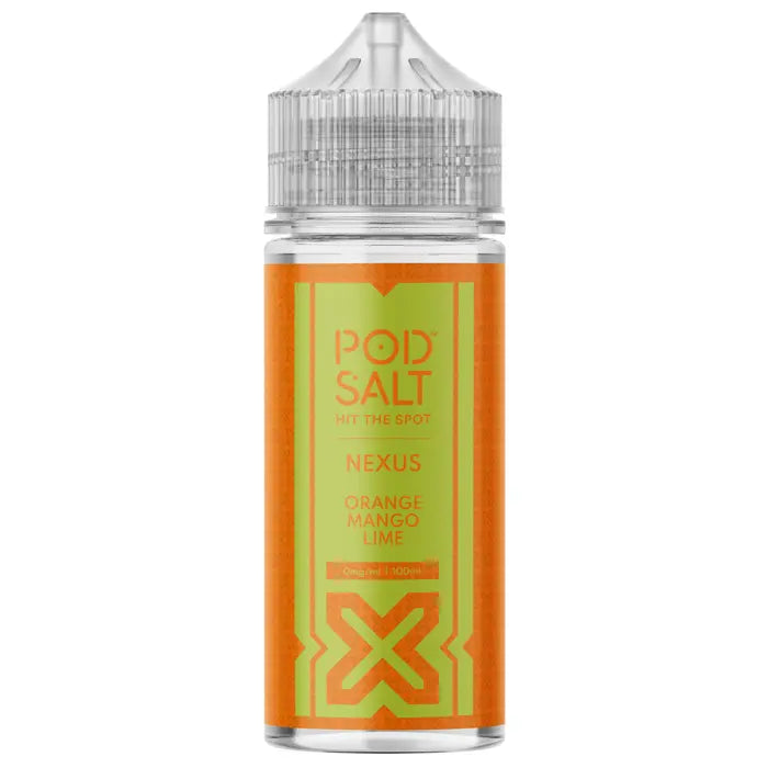 POD SALT NEXUS ORANGE MANGO LIME 100ML SHORTFILL E-LIQUID
