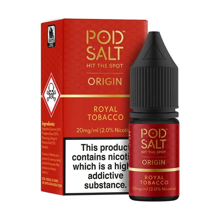 POD SALT ORIGIN ROYAL TOBACCO 10ML NICOTINE SALT E-LIQUID