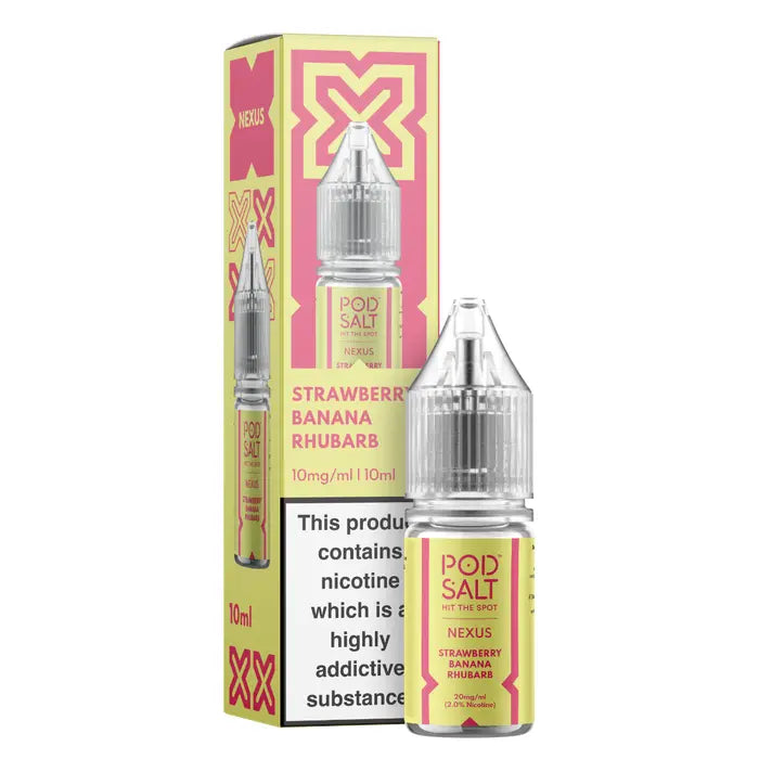 NEXUS STRAWBERRY BANANA RHUBARB 10ML NICOTINE SALT E-LIQUID