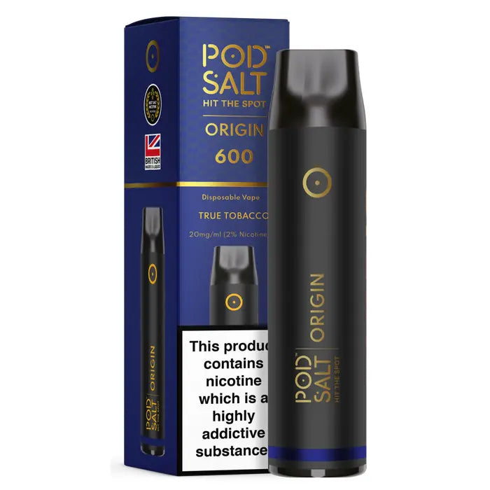 POD SALT ORIGIN GO 600 TRUE TOBACCO DISPOSABLE DEVICE 2ML (EN) - 20MG/ML